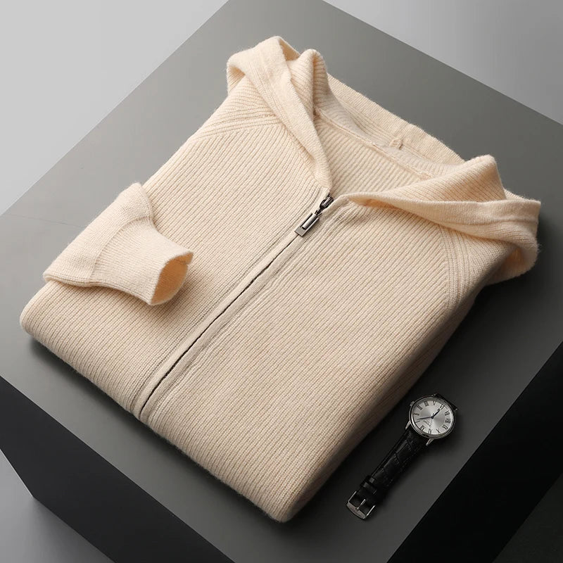 Men's Merino Zipped Cardigan