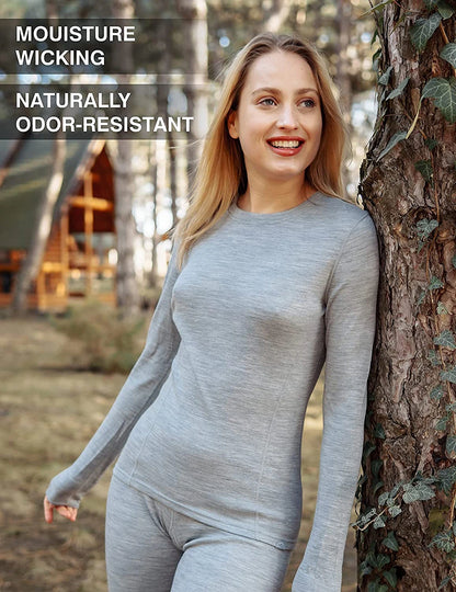 Women's Merino Wool Thermal Base Layer
