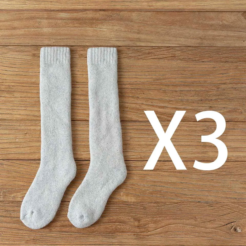 Women's Merino Wool High-Knee Winter Socks