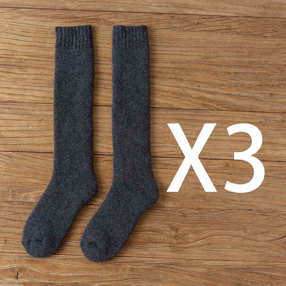 Women's Merino Wool High-Knee Winter Socks