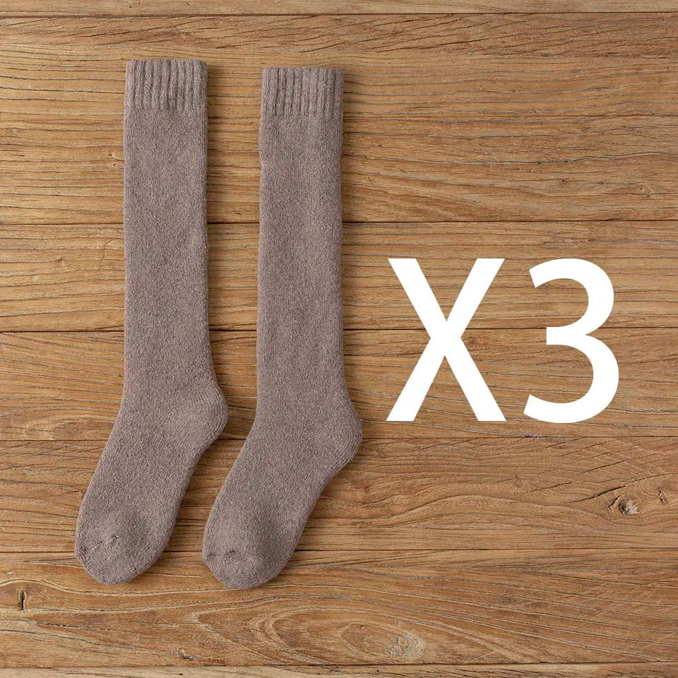 Women's Merino Wool High-Knee Winter Socks