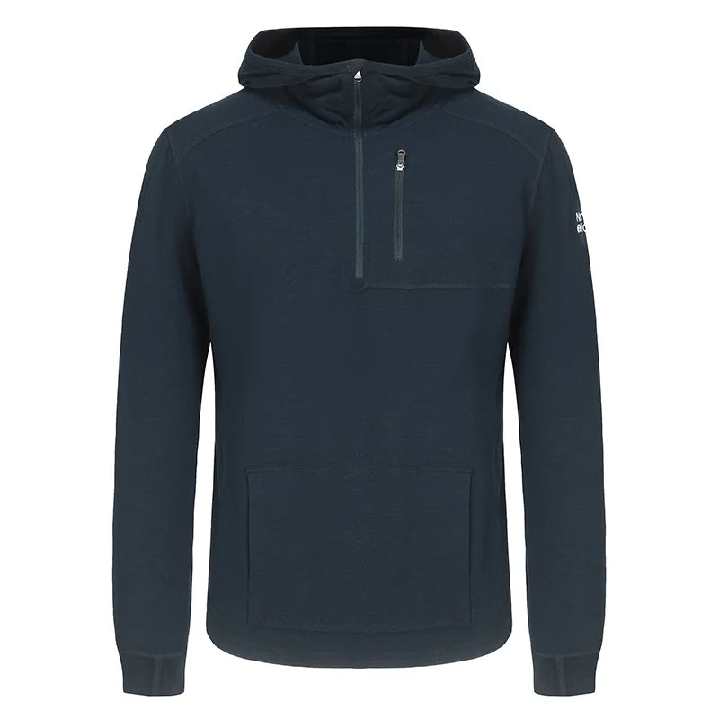 Men's Merino Wool 1/4 Zip Hoodie
